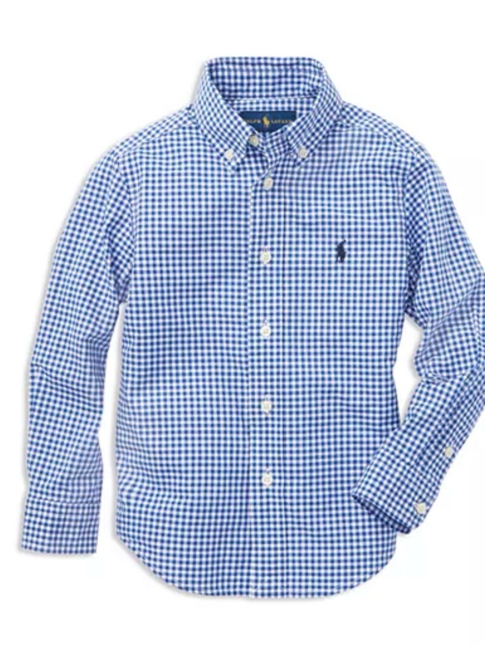 Boys Ralph Lauren Blue & White Gingham Button-Down Shirt - Kids
